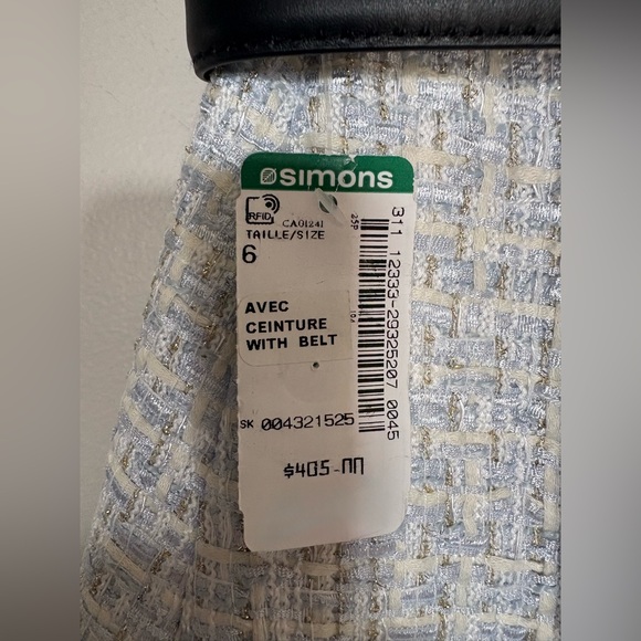 NWT- Powdered Blue Tweed Mini Skirt SELF PORTRAIT - Picture 5 of 14